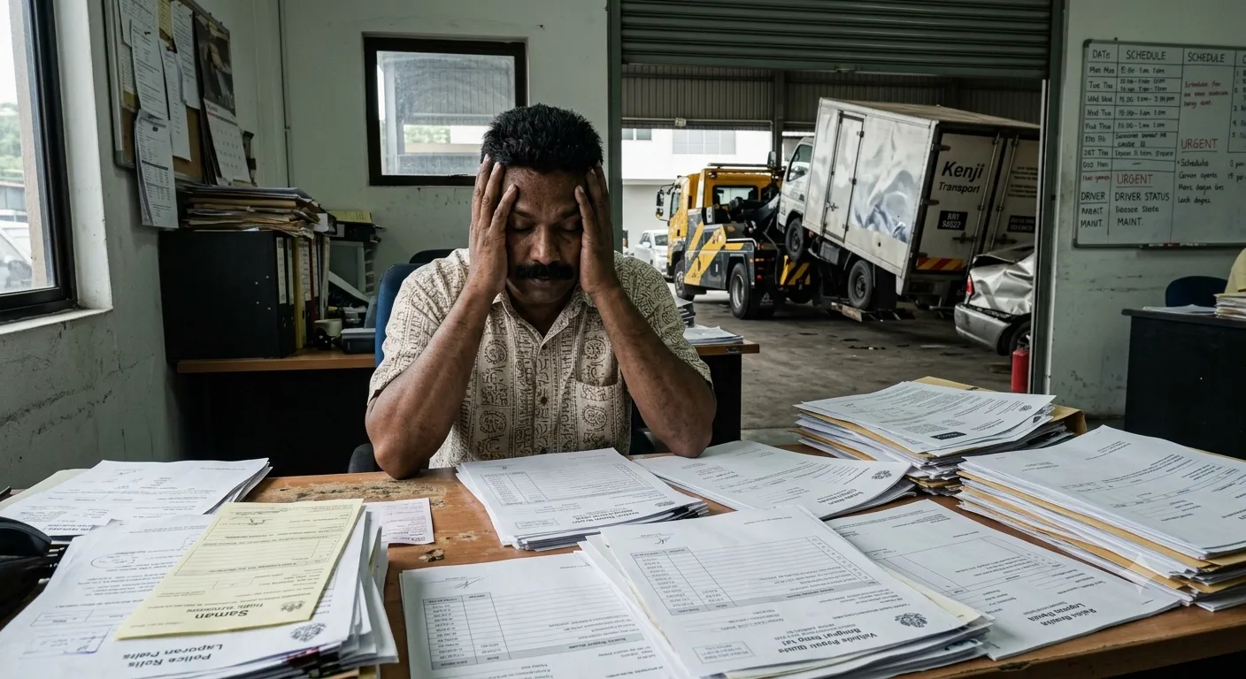 Transport operator dealing with the consequences of an unsafe driver